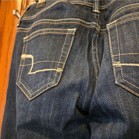 American Eagle Slim Boot Cut Metallic Pocket Stretch Jeans Sz 2 - Picture 6 of 11
